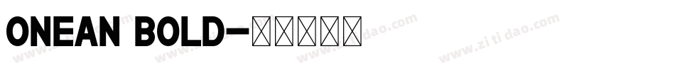ONEAN Bold字体转换